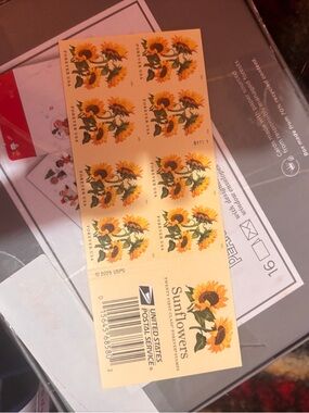 Forever 21 Yellow Sunflower Stamp Sheet